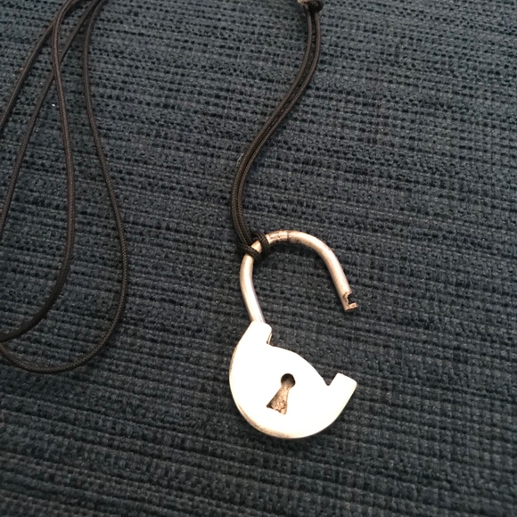 Jewelry - Unique 925 Sterling Lock Necklace